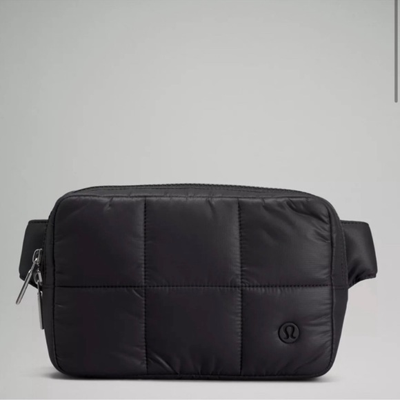 lululemon athletica Handbags - Lululemon New Black Quilted Grid Beltbag NWOT